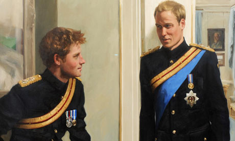 prince william and harry portrait 2010. prince william and harry